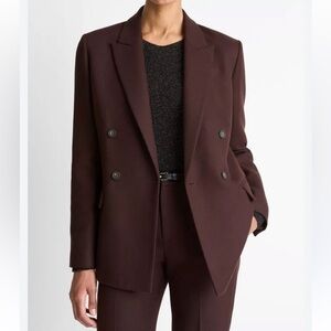 Vince sculptural blazer chocolate brown jacket